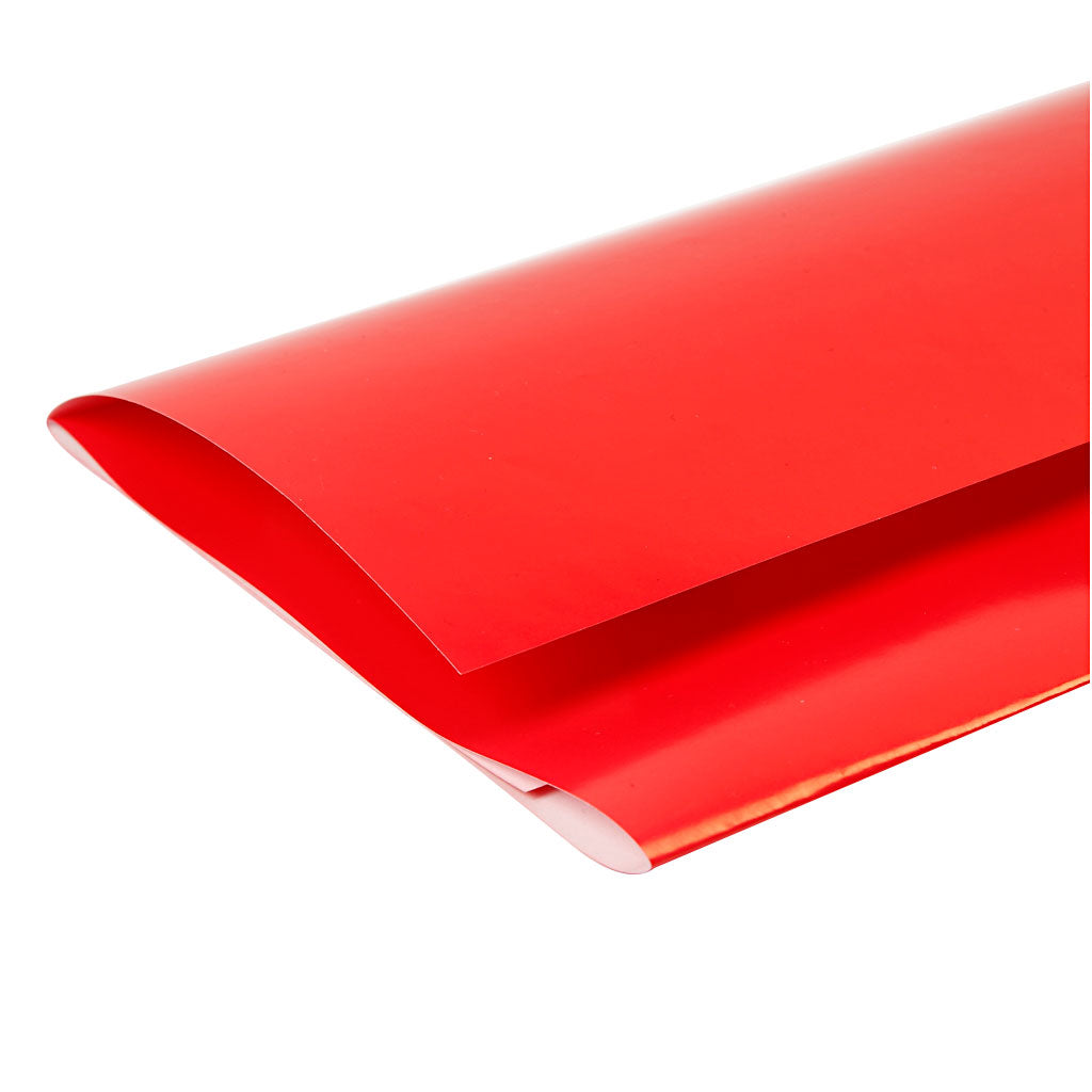 Glanspapier, vel 32x48 cm, 80 gr, rood, 25 vel/ 1 doos [HOB-20843]