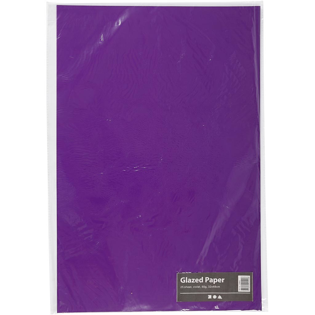 Papier Glacé, feuille 32x48 cm, 80 gr, violet foncé, 25 flles/ 1 Pq. [HOB-20845]