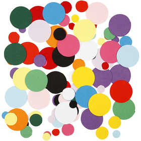 Karton Mozaiek, rond, d 10+15+20 mm, 180 gr/ 1 doos [HOB-21009]