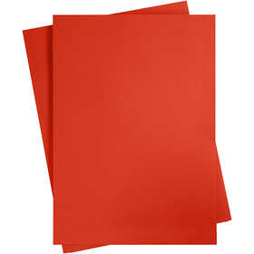 Papier Cartonné, A2, feuille 420x594 mm, 180 gr, rouge, 10 flles/ 1 Pq. [HOB-21514]