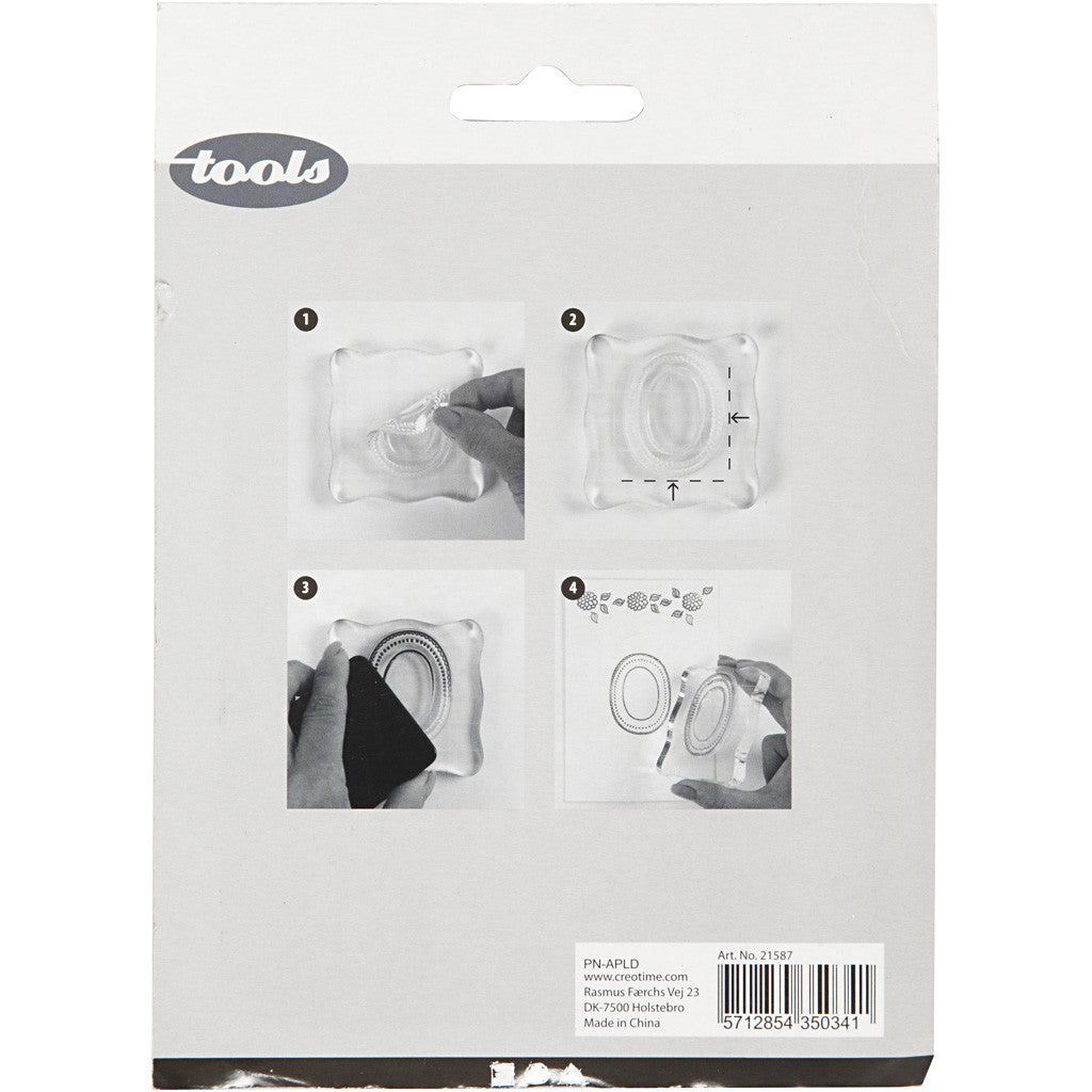 Stempelblok, afm 10x10 cm, dikte 1 cm, 1 stuk [HOB-21587]