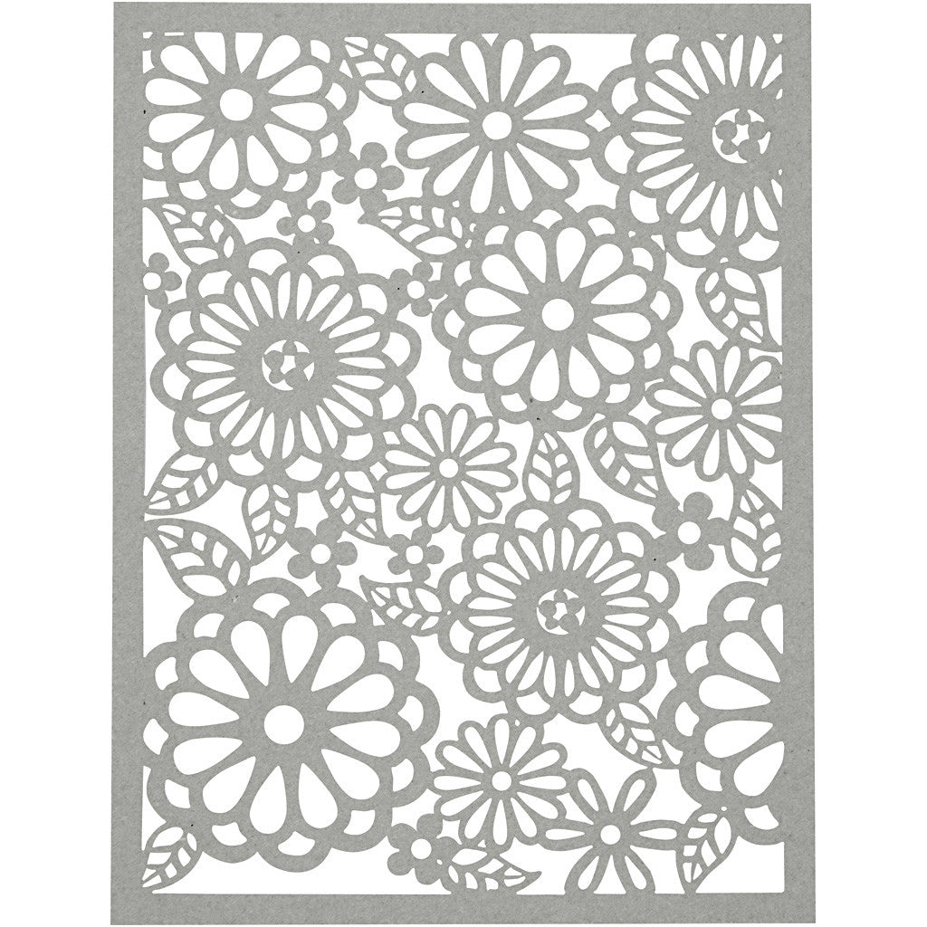 Bloc de papier cartonné avec des motifs façon dentelle, A6, feuille 104x146 mm, 200 gr, noir, naturel, gris, blanc, 24 pièces/ 1 Pq. [HOB-21605]