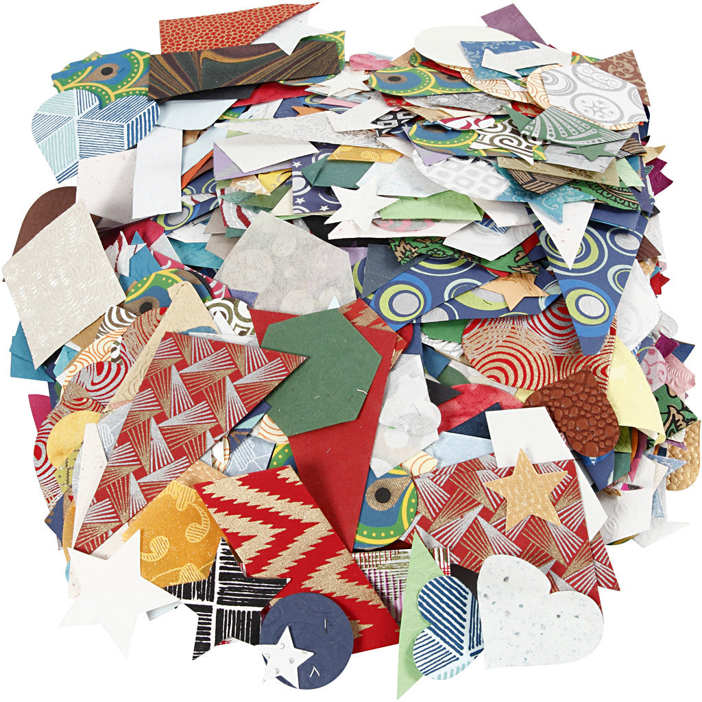 Découpes de Papier Fait Main, dim. 25-130 mm, 110 gr, 500 gr/ 1 Pq. [HOB-21638]
