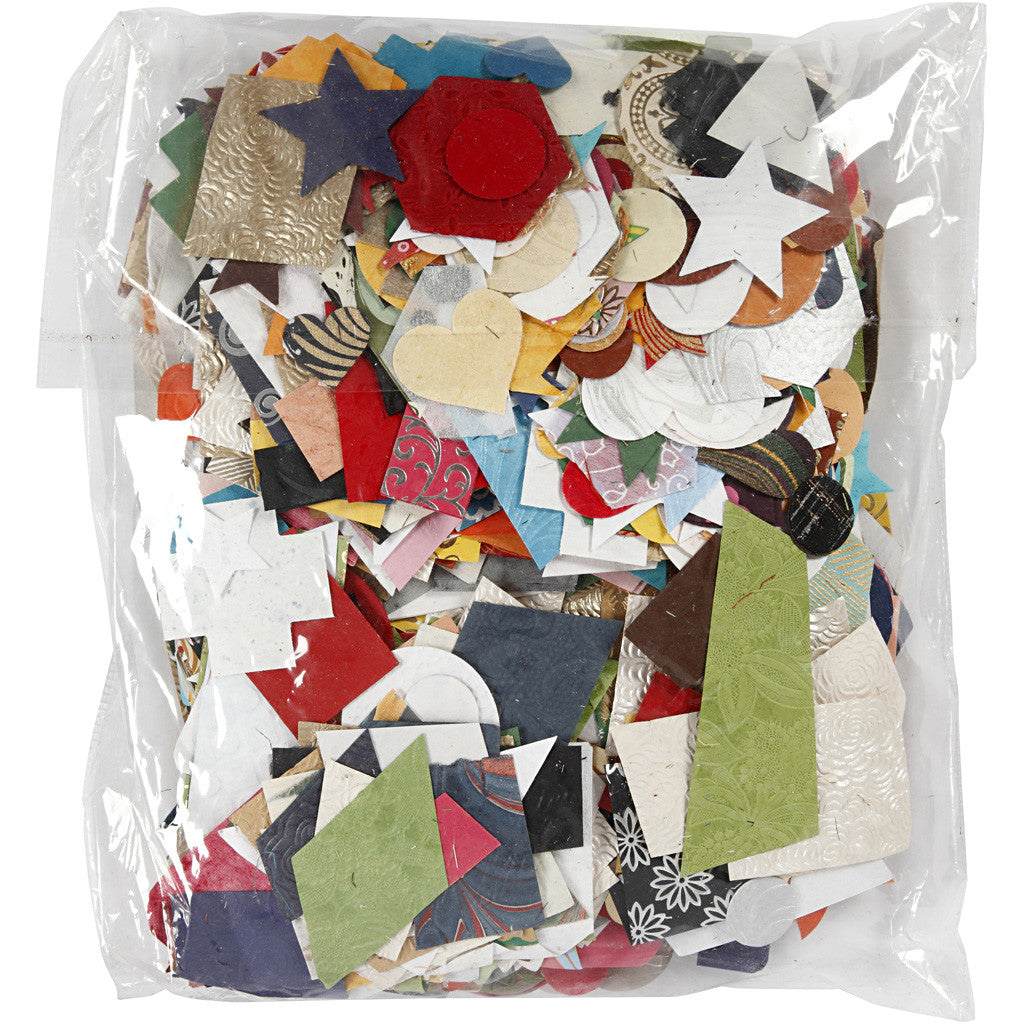 Découpes de Papier Fait Main, dim. 25-130 mm, 110 gr, 500 gr/ 1 Pq. [HOB-21638]