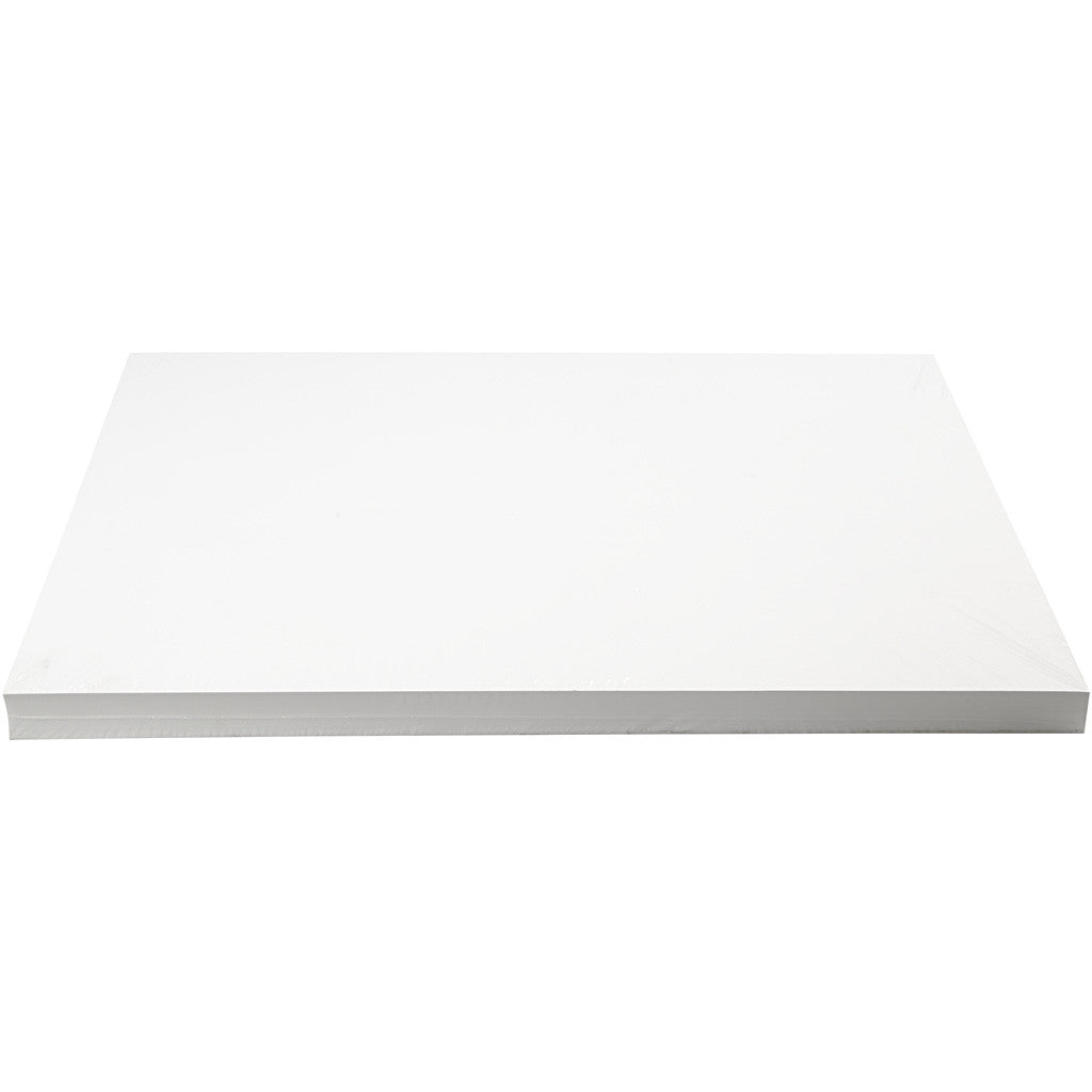 Gekleurd Karton, A2, vel 420x594 mm, 250 gr, wit, 100 vel/ 1 doos [HOB-21650]