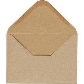 Envelop, afmeting envelop 11,5x16 cm, 110 gr, naturel, 10stuk/ 1 doos [HOB-217016]