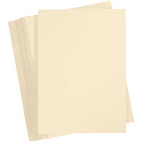 Papier Cartonné, A4, feuille 210x297 mm, 180 gr, beige, 100 flles/ 1 Pq. [HOB-21728]