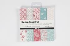 Bloc de papier design, feuille 15,2x15,2 cm, 120 gr, rose, 50 flles/ 1 Pq. [HOB-225913]