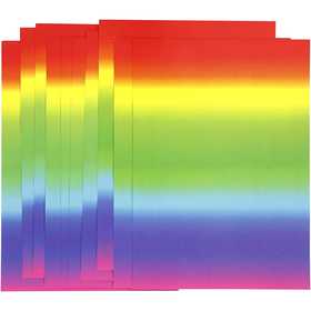 Regenboogpapier, A4, vel 210x297 mm, 180 gr, 10 vel/ 1 doos [HOB-229830]