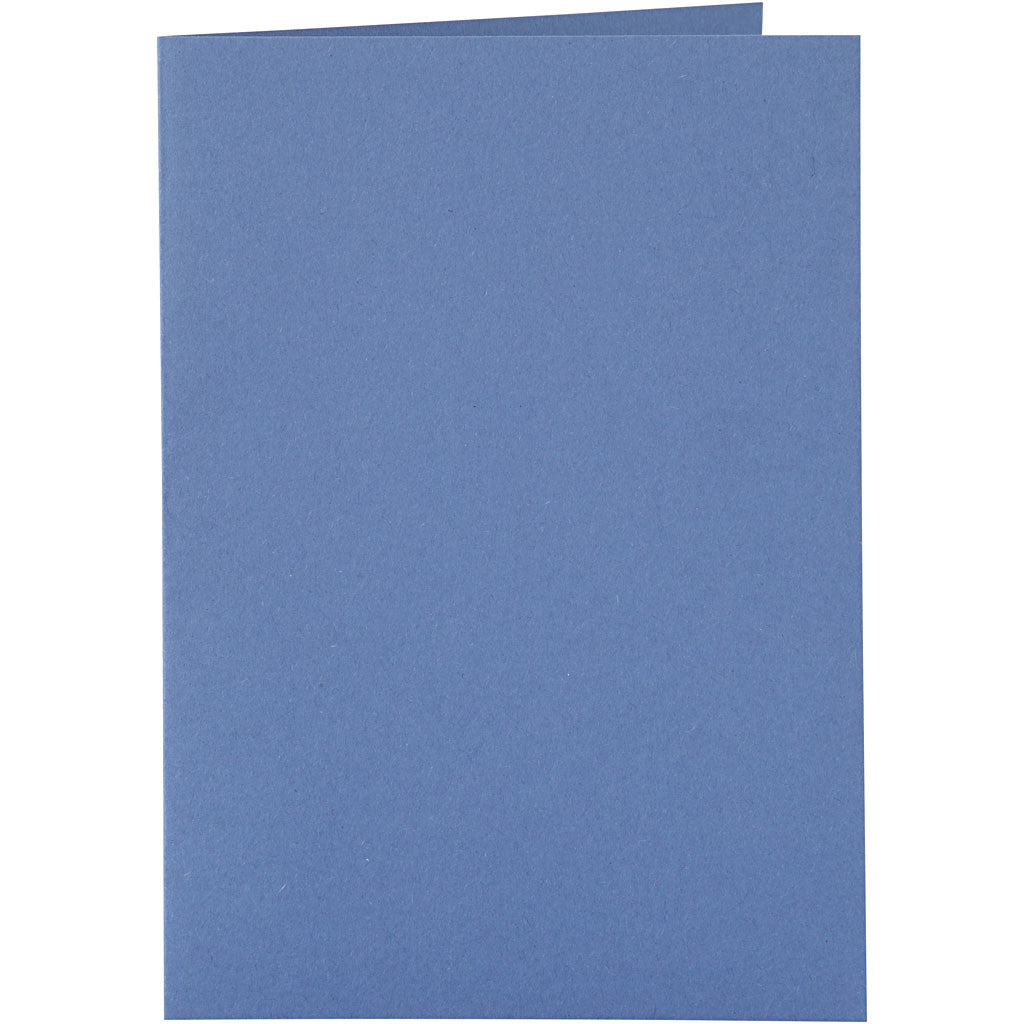 Cartes et enveloppes, dimension carte 10,5x15 cm, dimension enveloppes 11,5x16,5 cm, 110+220 gr, bleu, 6 set/ 1 Pq. [HOB-23014]
