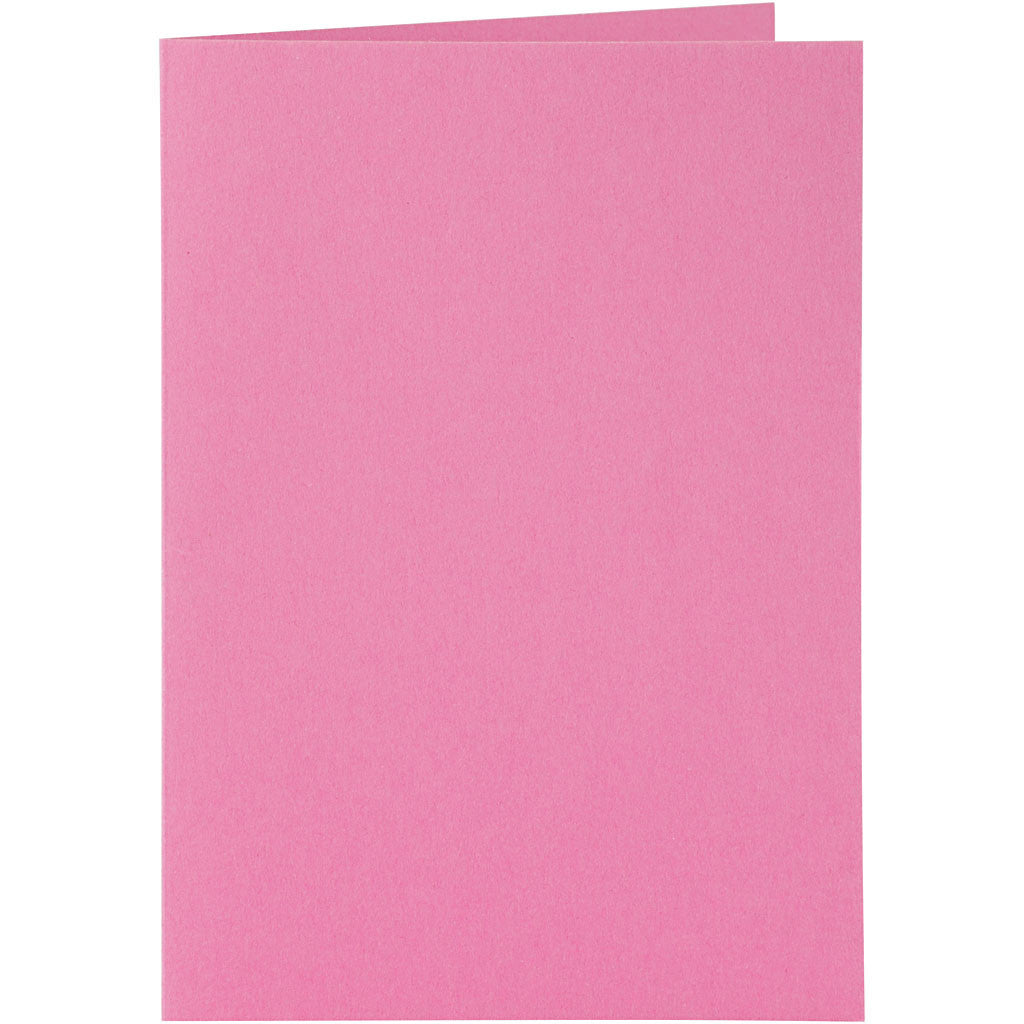 Kaarten en enveloppen, afmeting kaart 10,5x15 cm, afmeting envelop 11,5x16,5 cm, 110+220 gr, roze, 6 set/ 1 doos [HOB-23017]