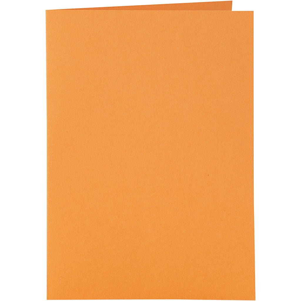 Kaarten en enveloppen, afmeting kaart 10,5x15 cm, afmeting envelop 11,5x16,5 cm, 110+220 gr, oranje, 6 set/ 1 doos [HOB-23018]