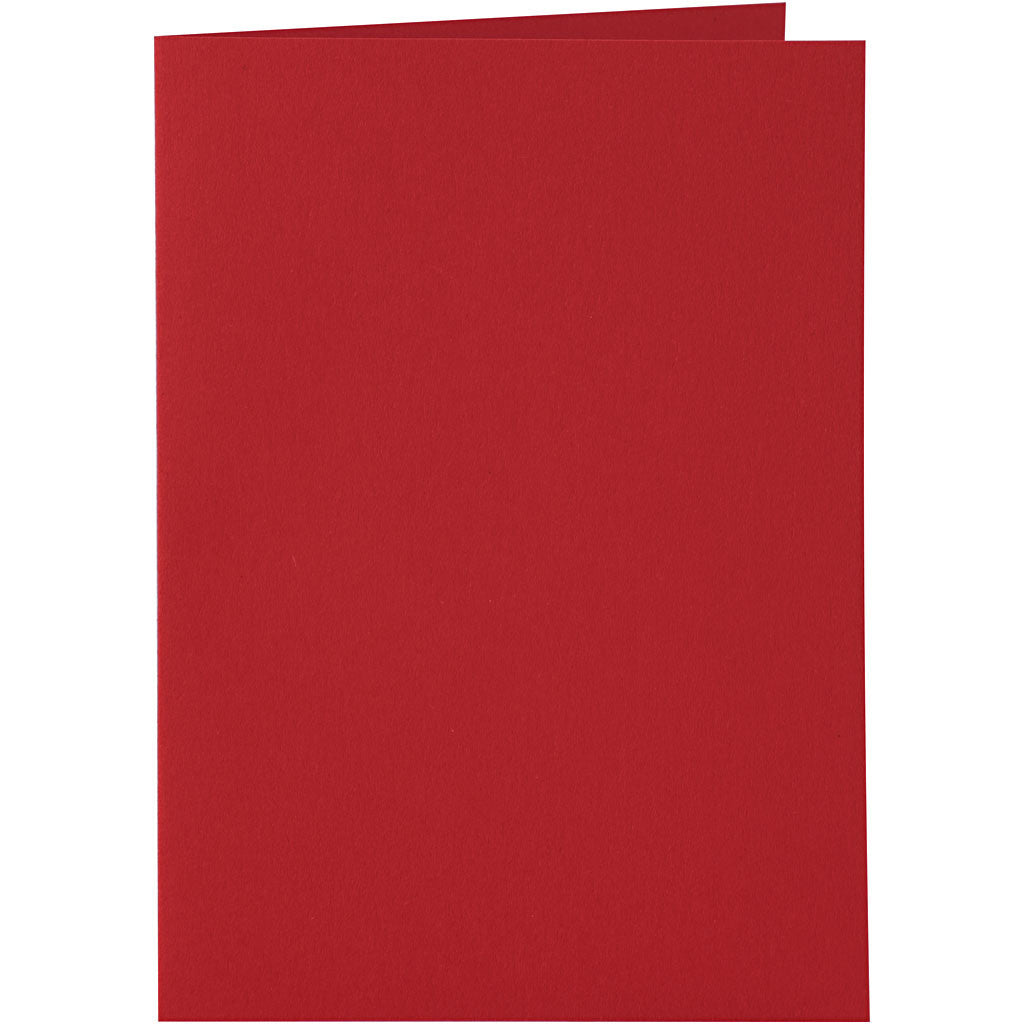 Kaarten en enveloppen, afmeting kaart 10,5x15 cm, afmeting envelop 11,5x16,5 cm, 110+230 gr, rood, 6 set/ 1 doos [HOB-23019]