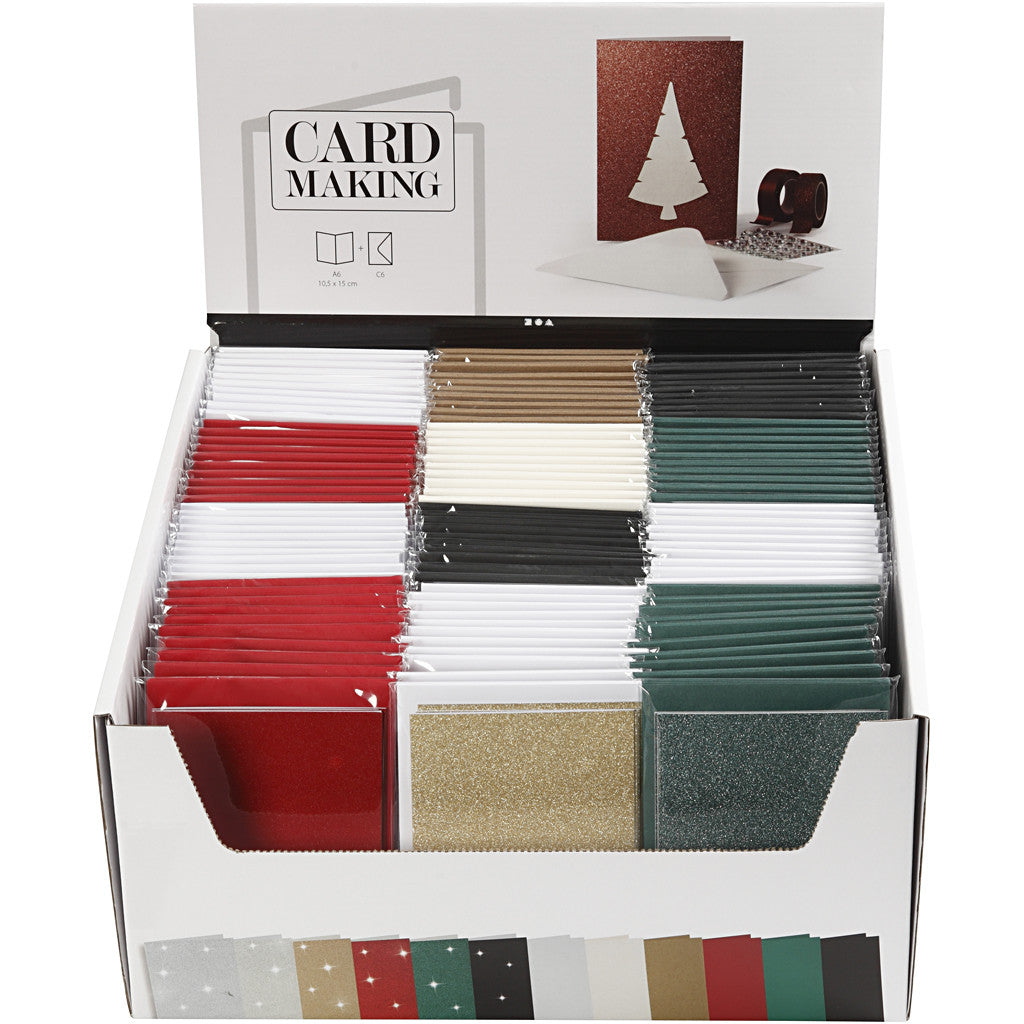 Kaarten en enveloppen, afmeting kaart 10,5x15 cm, afmeting envelop 11,5x16,5 cm, 12x10 doos/ 1 doos [HOB-23030]