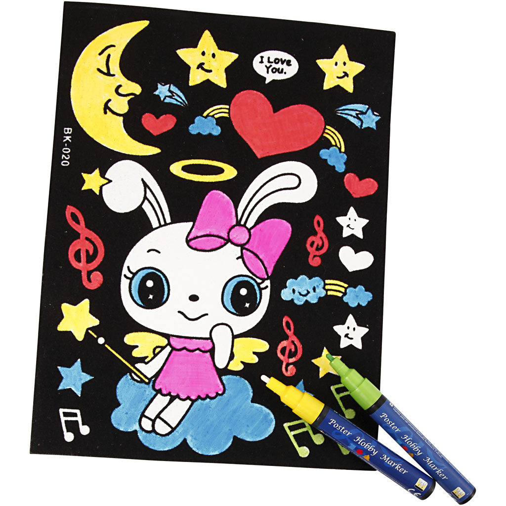 Velour plaatjes, afm 25x19 cm, 16 stuk/ 1 doos [HOB-23351]