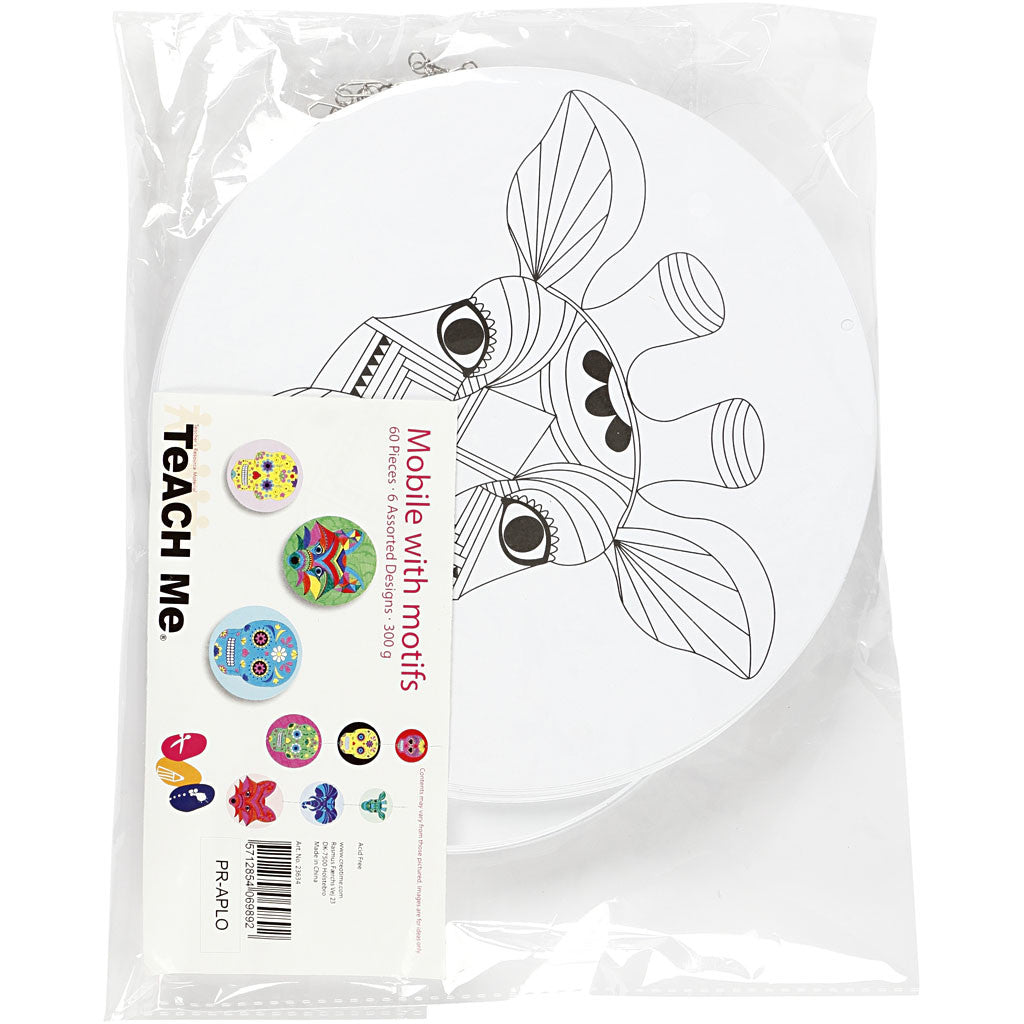 Mobielen met motief, d 12+15+18 cm, 300 gr, wit, 20 set/ 1 doos [HOB-23634]