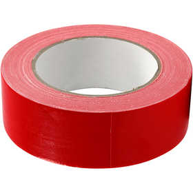 Canvas tape, B: 38 mm, rood, 25 m/ 1 rol [HOB-24644]