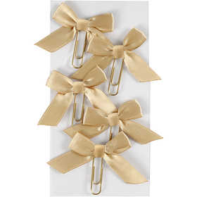 Trombones métalliques, dim. 40x70 mm, or, 5 pièces/ 1 Pq. [HOB-247106]