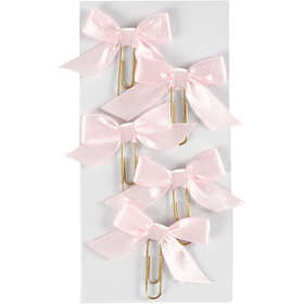 Trombones métalliques, dim. 40x70 mm, rose clair, 5 pièces/ 1 Pq. [HOB-247109]