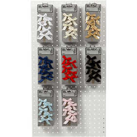 Clips, afm 40x70 mm, diverse kleuren, 8x10 doos/ 1 doos [HOB-24710]