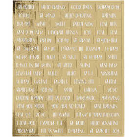 Stickers, vel 10x11,5 cm, goud, 4 stuk/ 1 doos [HOB-24791]