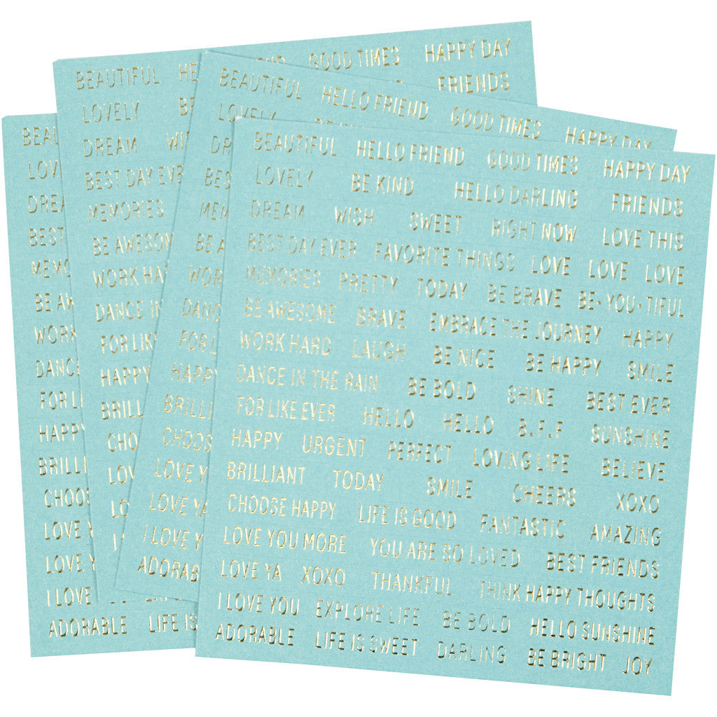 Stickers, vel 10x11,5 cm, turquoise, 4 stuk/ 1 doos [HOB-24792]