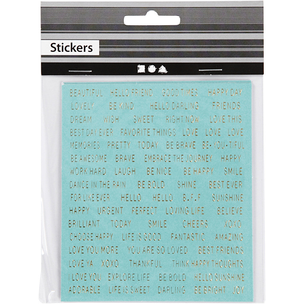 Stickers, vel 10x11,5 cm, turquoise, 4 stuk/ 1 doos [HOB-24792]