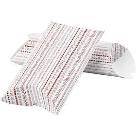 Cadeaudoosje, doodles, afm 18x15x6 cm, 300 gr, rood, 3 stuk/ 1 doos [HOB-25358]