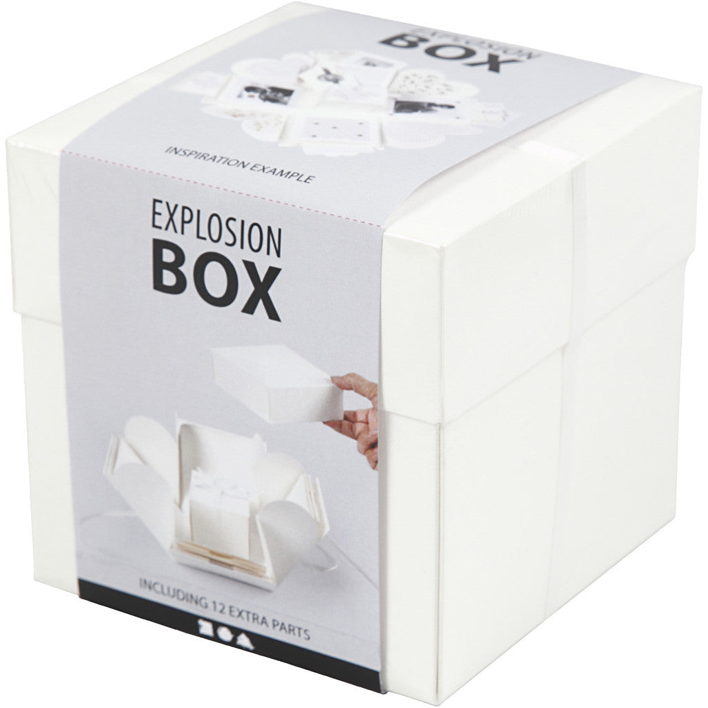 Explosion box, afm 7x7x7,5+12x12x12 cm, off-white, 1 stuk [HOB-25379]