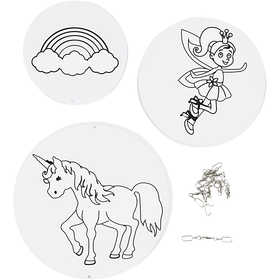 Mobielen met motief, d 12+15+18 cm, 300 gr, wit, 3 set/ 1 doos [HOB-25459]