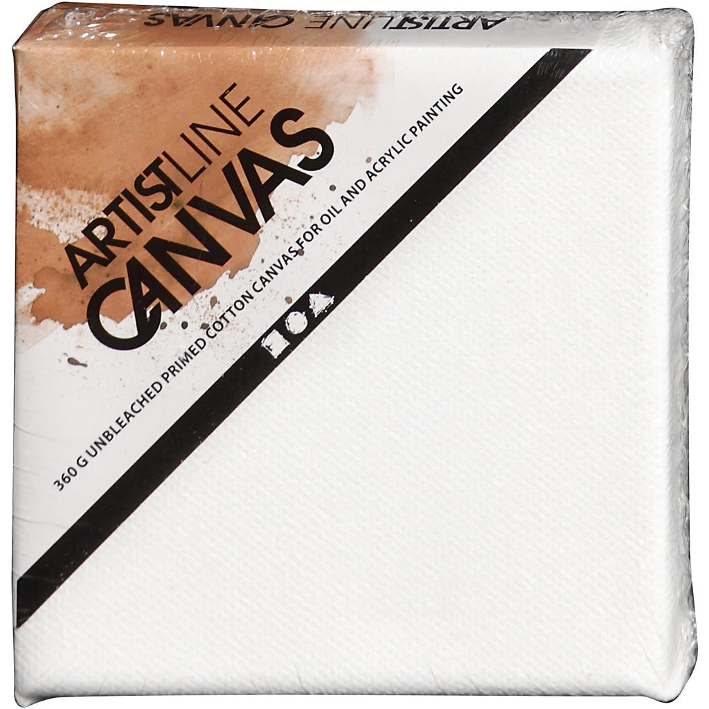 Canvas, D: 1.6 cm, afm 10x10 cm, 360 gr, wit, 10 stuk/ 1 doos [HOB-25700]