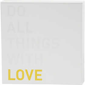 Toiles avec motifs dorés pour aquarelles, H : 25,4 cm, P: 2,54 cm, L : 25,4 cm, blanc, 1 pièce [HOB-25776]