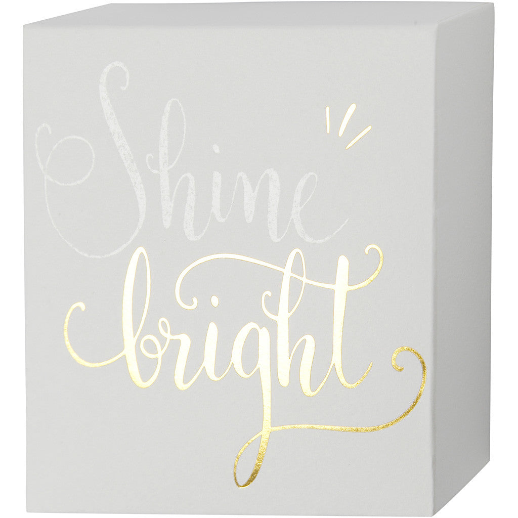 Toiles avec motifs dorés pour aquarelles, H : 10,16 cm, P: 2,54 cm, L : 10,16 cm, blanc, 2 pièces/ 1 Pq. [HOB-25778]