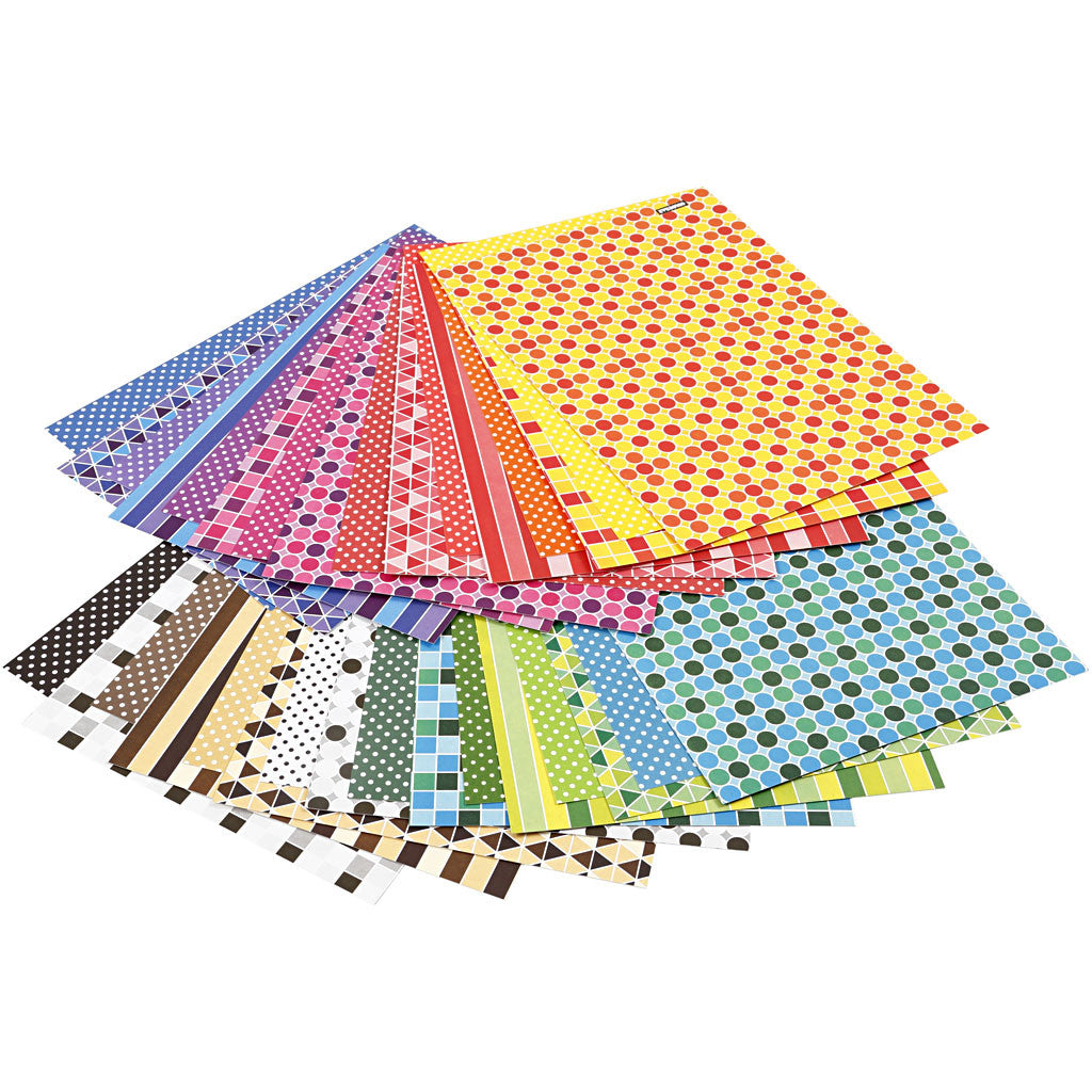 Papier Cartonné Color Bar, A4, feuille 210x297 mm, 250 gr, 16 flles ass./ 1 Pq. [HOB-26320]