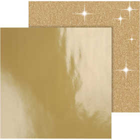 Design papier, vel 30,5x30,5 cm, 120+128 gr, goud, 2 vel/ 1 doos [HOB-26334]