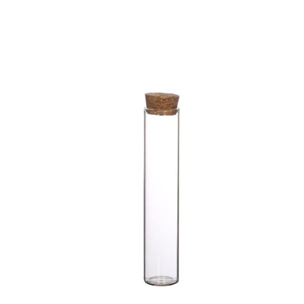 Glass Tube with cork Ø3cm and 15cm tall (set of 6 pcs)