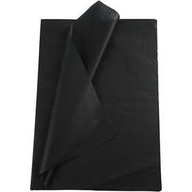 Tissue Paper, black, 50x70 cm, 14 g, 10 sheet