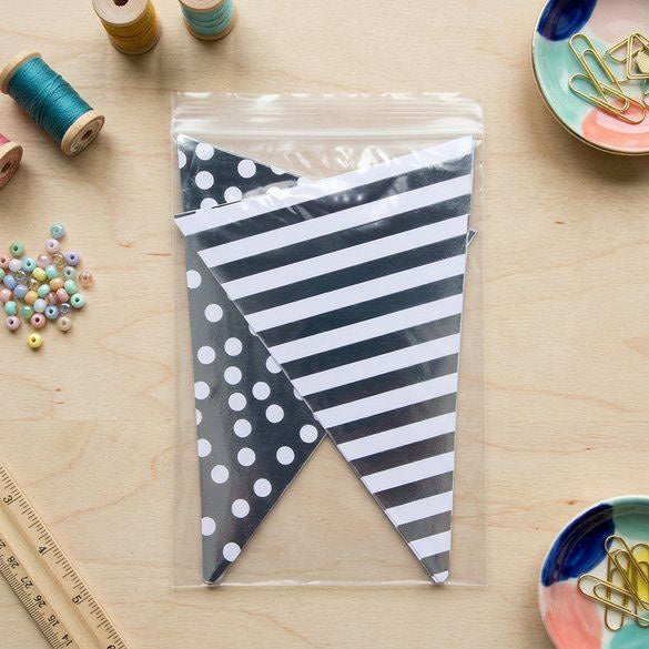 Sachet zip transparent en PE-BD 12,5x18cm 50 microns (100 pièces) [2PE57]