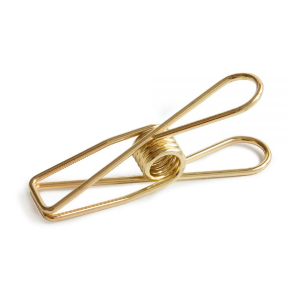 Clips gold 3x0,6cm (set of 12)