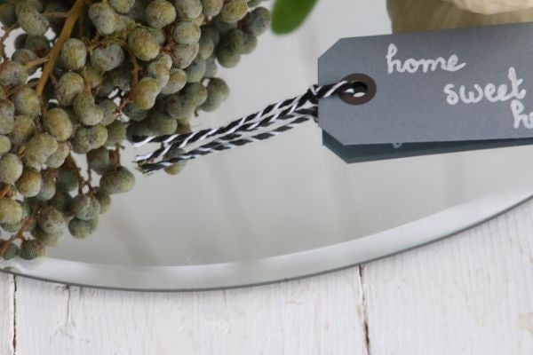 Plateau miroir rond Ø 30cm à bord biseauté (1 pièce) [IFS-30201].