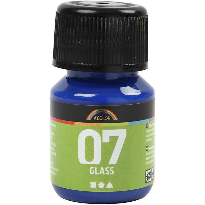 A-Color Glass Paint, brilliant blue, 30 ml/ 1 bottle