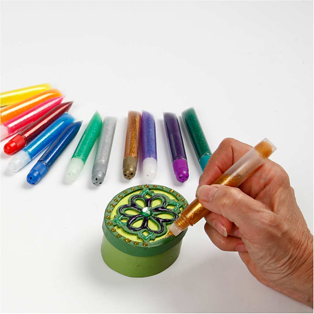 Glitterlijm, 12x10 ml/ 1 doos [HOB-31800]