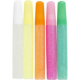 Glitterlijm, pastelkleuren, 5x10 ml/ 1 doos [HOB-31809]