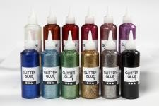 Glitterlijm, diverse kleuren, 12x118 ml/ 1 doos [HOB-31820]