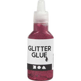Glitterlijm, roze, 25 ml/ 1 fles [HOB-318280]