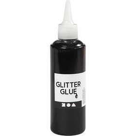 Glitterlijm, zwart, 118 ml/ 1 fles [HOB-31830]