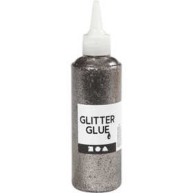 Glitterlijm, zilver, 118 ml/ 1 fles [HOB-31831]