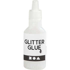 Glitterlijm, holografisch wit, 25 ml/ 1 fles [HOB-318320]