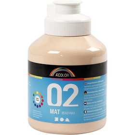 Peinture Acrylique Mate, beige clair, 500 ml/ 1 flacon [HOB-32118]