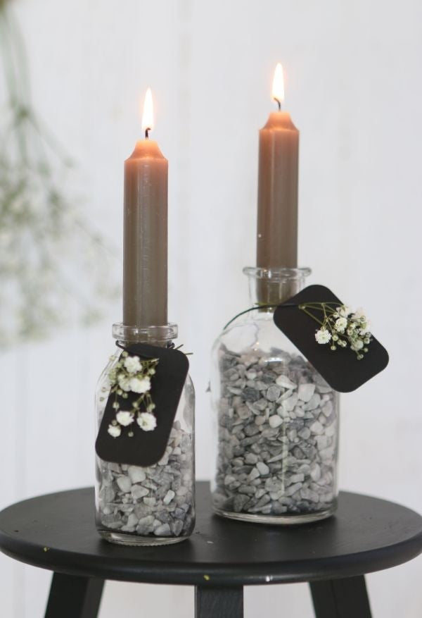 Bougie effilée Vert sapin, 11 cm de haut (lot de 7 pièces) [IFS-32160]